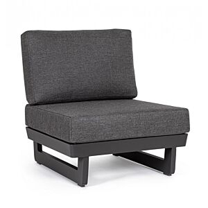 BIZZOTTO Poltrona da giardino modulare INFINITY antracite WG21