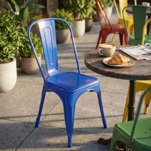 Sedia da pranzo da giardino LOLA azzurro