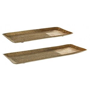 BIZZOTTO SET2 VASSOIO DECORATIVO HAMMEL RETT ORO