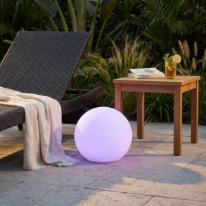 SFERA LUMINOSA GEMINI Ø 70 CON LED MULTICOLOR E BATTERIA SOLARE
