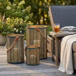 SET DI 3 LANTERNE IN METALLO CHLOÉ