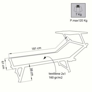 Lettino BARI BC-807805-BIAN