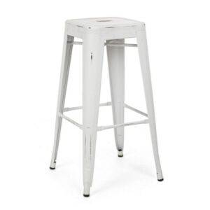 BIZZOTTO sgabello bar MINNESOTA bianco antico H76 – impilabile