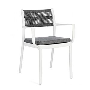 BIZZOTTO SEDIA C-BR C-C ALVIN BIANCO/GRIGIO SCURO