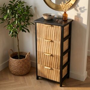 Cassettiera in legno CESAR con 4 cassetti