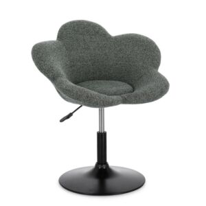 BIZZOTTO poltroncina girevole FLEUR verde scuro con base nera