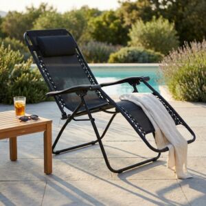 SDRAIO COMFORT CON STRUTTURA NERA E TEXTILENE NERO