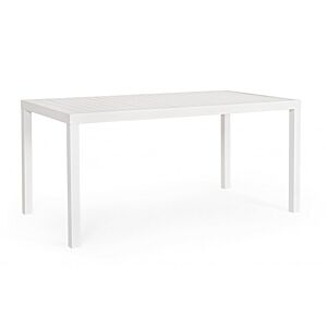 BIZZOTTO Tavolo da pranzo da giardino HILDE 150X80 bianco LD30