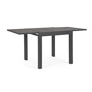 BIZZOTTO Tavolo allungabile CLIV – antracite (alluminio), 80/160×80