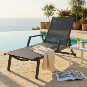 Lettino da giardino BARINAS – antracite