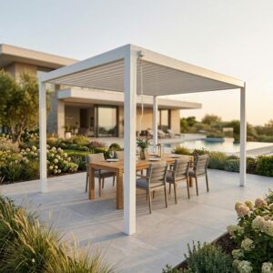 PERGOLA BIOCLIMATICA 3 X 3 CON DOPPIA LAMELLA