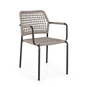 BIZZOTTO Sedia con braccioli RAJADA antracite JA60/Khaki