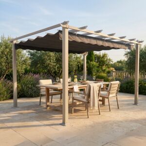 GAZEBO ASTORIA 3 X 4 TORTORA TELO GRIGIO