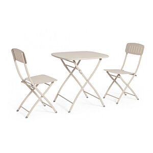 BIZZOTTO Set 3 bistrot pieghevole YVONNE champagne – in metallo