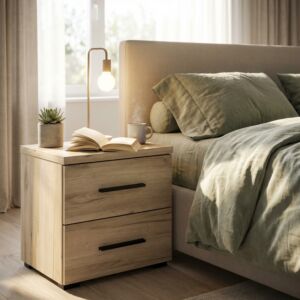 11008350 COMODINO DADO ROVERE GRIGIO