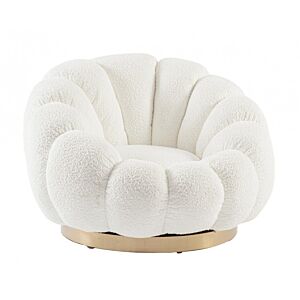 BIZZOTTO POLTRONA GIREVOLE FLOREL BIANCO