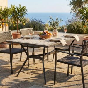 Tavolo da giardino PROMETEO 160 × 90 con piano in ceramica