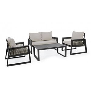 BIZZOTTO SET4 SALOTTO C-C CAPTIVA ANTRACITE LH32