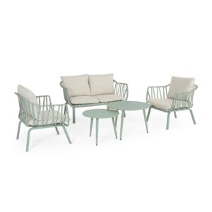 BIZZOTTO set da giardino NIXIE verde salvia con cuscini – set 5