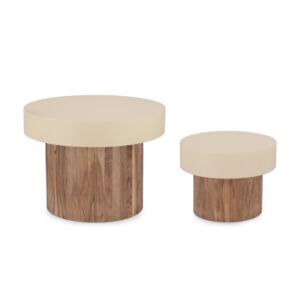 BIZZOTTO set di 2 tavolini rotondi ANANYA