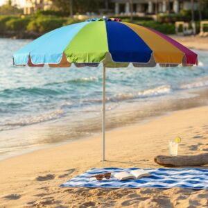 OMBRELLONE SPIAGGIA ARCOBALENO PALO ALLUMINIO 240/32