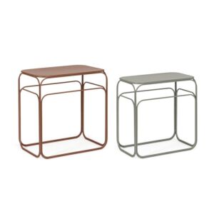 BIZZOTTO set di due tavolini CLARITY rettangolari