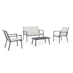 BIZZOTTO set da giardino SET4 MARSALA antracite – Mobalia