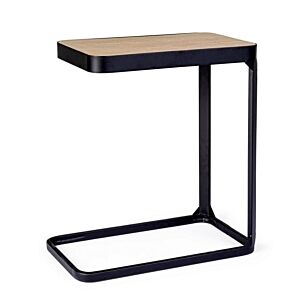 BIZZOTTO Tavolino laterale EVERITT 50×30 – metallo & legno | MOBALIA