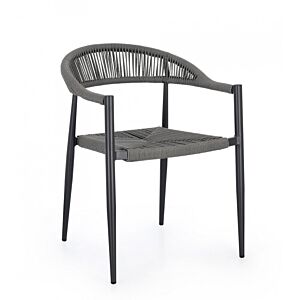 BIZZOTTO Poltrona da giardino JANDIA antracite/grigio - impilabile