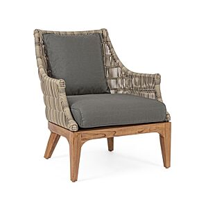 BIZZOTTO Poltrona KEILANI realizzata in legno e rattan sintetico