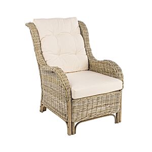 BIZZOTTO Poltrona RELAX SABINE realizzata in rattan naturale con cuscini