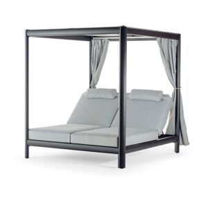 Lettino da giardino Doha Daybed con baldacchino per due persone