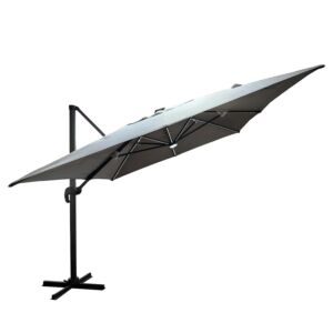 Ombrellone da giardino 400 × 300 cm con palo laterale e illuminazione a LED
