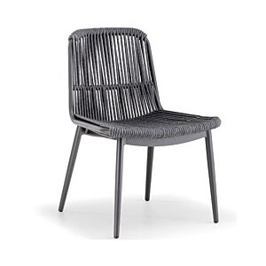SEDIA DA GIARDINO COMO IN ALLUMINIO E RATTAN ARTIFICIALE CON CUSCINO
