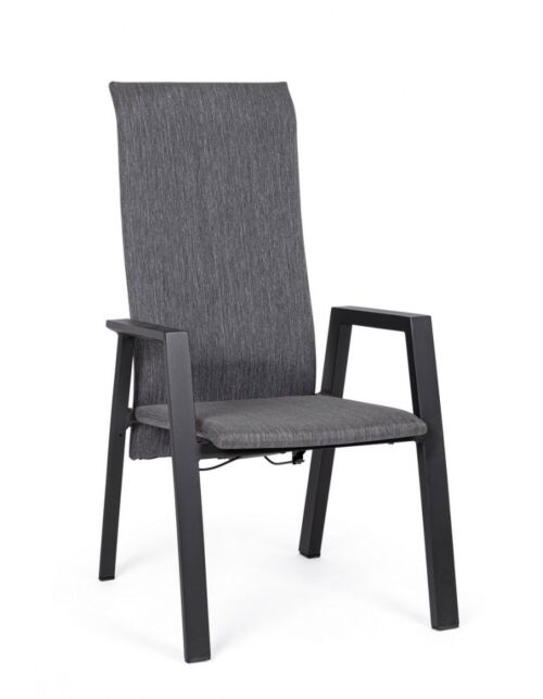 BIZZOTTO Sedia reclinabile ETHAN antracite JX55