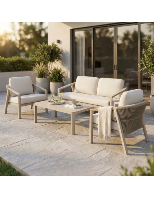 Salotto da giardino TIJUANA 2P con cuscini beige