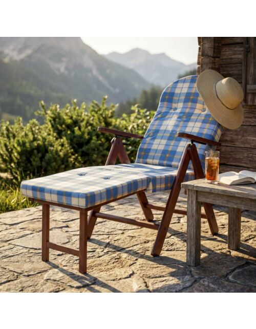 POLTRONA 4 POSIZIONI RELAX FAGGIO C/CUSCINO E PROLUNGA