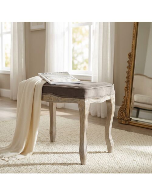 SGABELLO MARLY IN VELLUTO TAUPE
