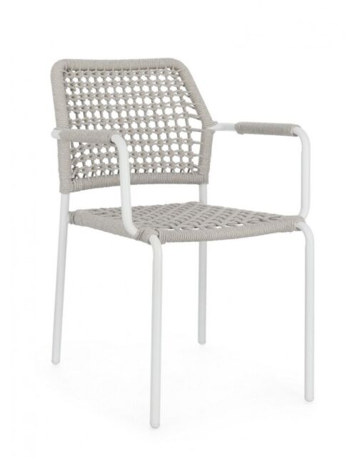 BIZZOTTO Sedia con braccioli RAJADA bianco JA61