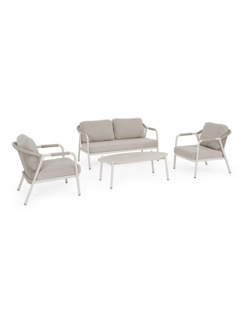 BIZZOTTO set da giardino 4 pezzi MIRAVET Wall con cuscini