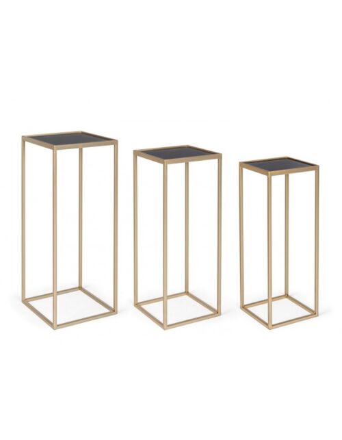 BIZZOTTO SET3 TAVOLINO NUCLEOS QU ORO