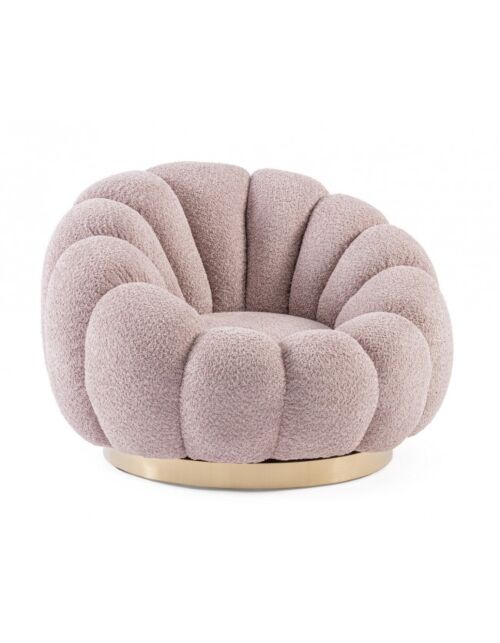 BIZZOTTO POLTRONA GIREVOLE FLOREL ROSA ANTICO