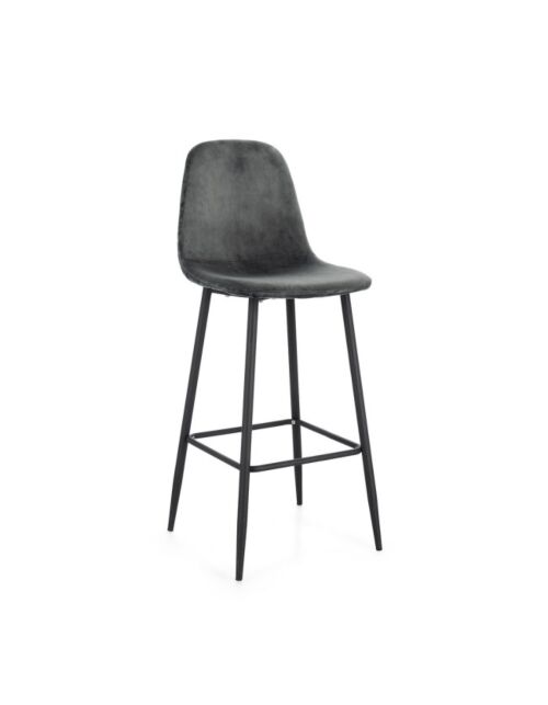 BIZZOTTO sgabello bar NEW IRELIA velluto grigio scuro