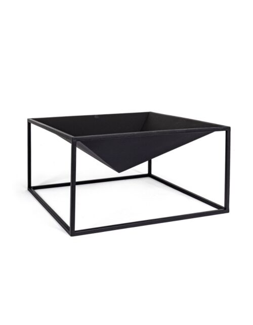 BIZZOTTO braciere da giardino quadrato ILLINOIS nero 60 × 60