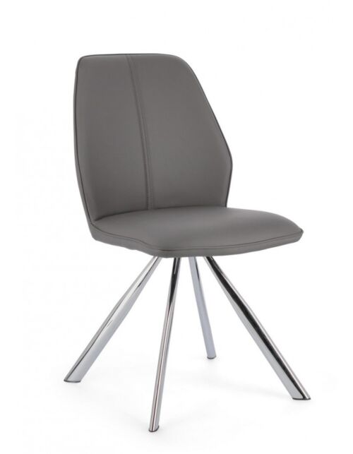 BIZZOTTO Sedia da pranzo MAXWELL, similpelle, grigia