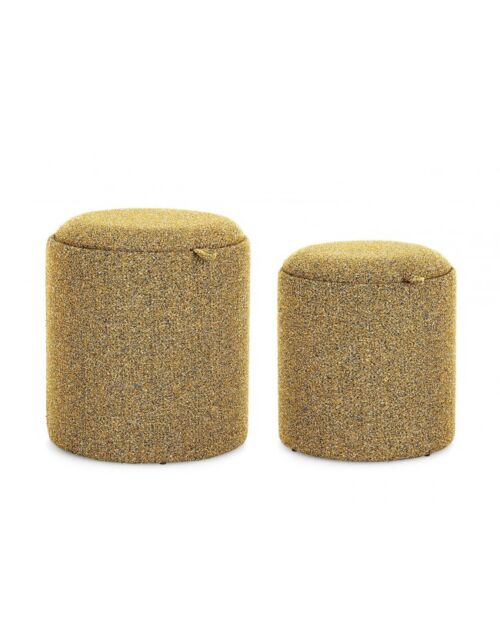 BIZZOTTO SET2 POUF C-CONT SASHA C-VASS SENAPE