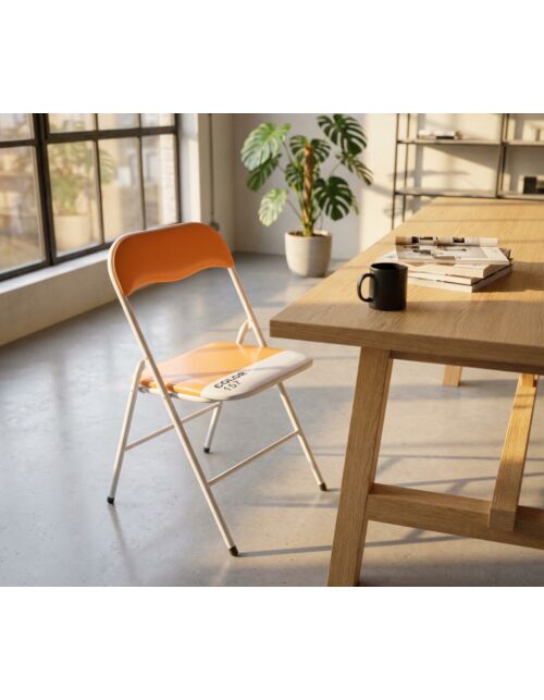 Sedia pieghevole SLIM arancione color 157