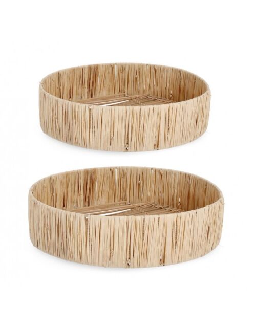 BIZZOTTO SET2 VASSOIO DECORATIVO BAGAN TO NATURAL