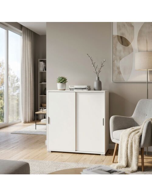 MOBILETTO 2 ANTE SCORREVOLI BIANCA