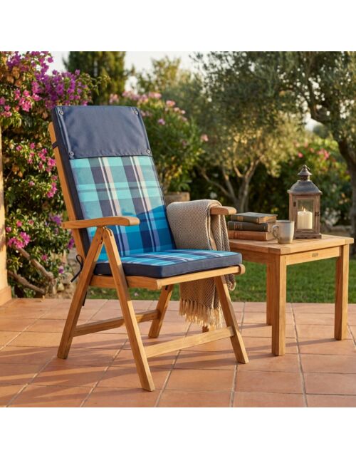 CUSCINO REAL ALTO QUADRI BLU
